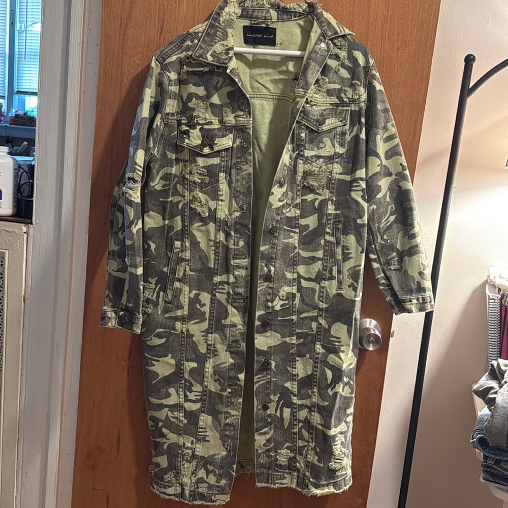 Mustard Seed - Camo long Jean jacket